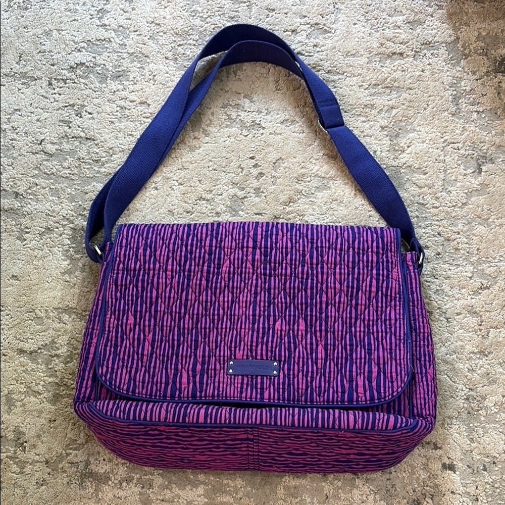 Vera Bradley Pink and Blue Laptop Bag